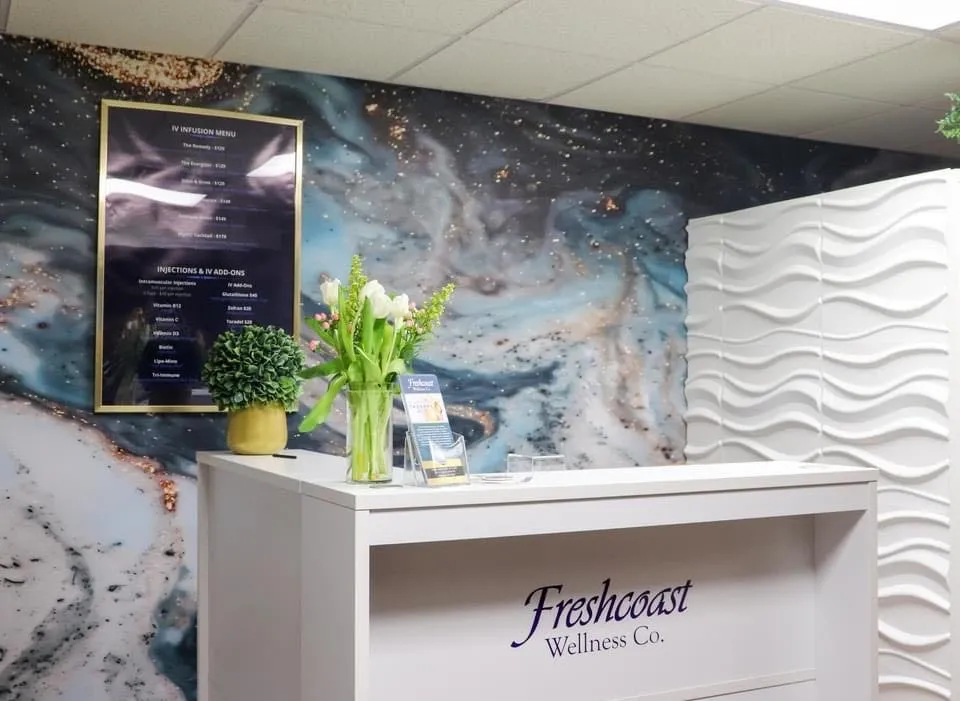 Clean, professional medical spa treatment room with neutral tones at Freshcoast Wellness Co. in MARQUETTE