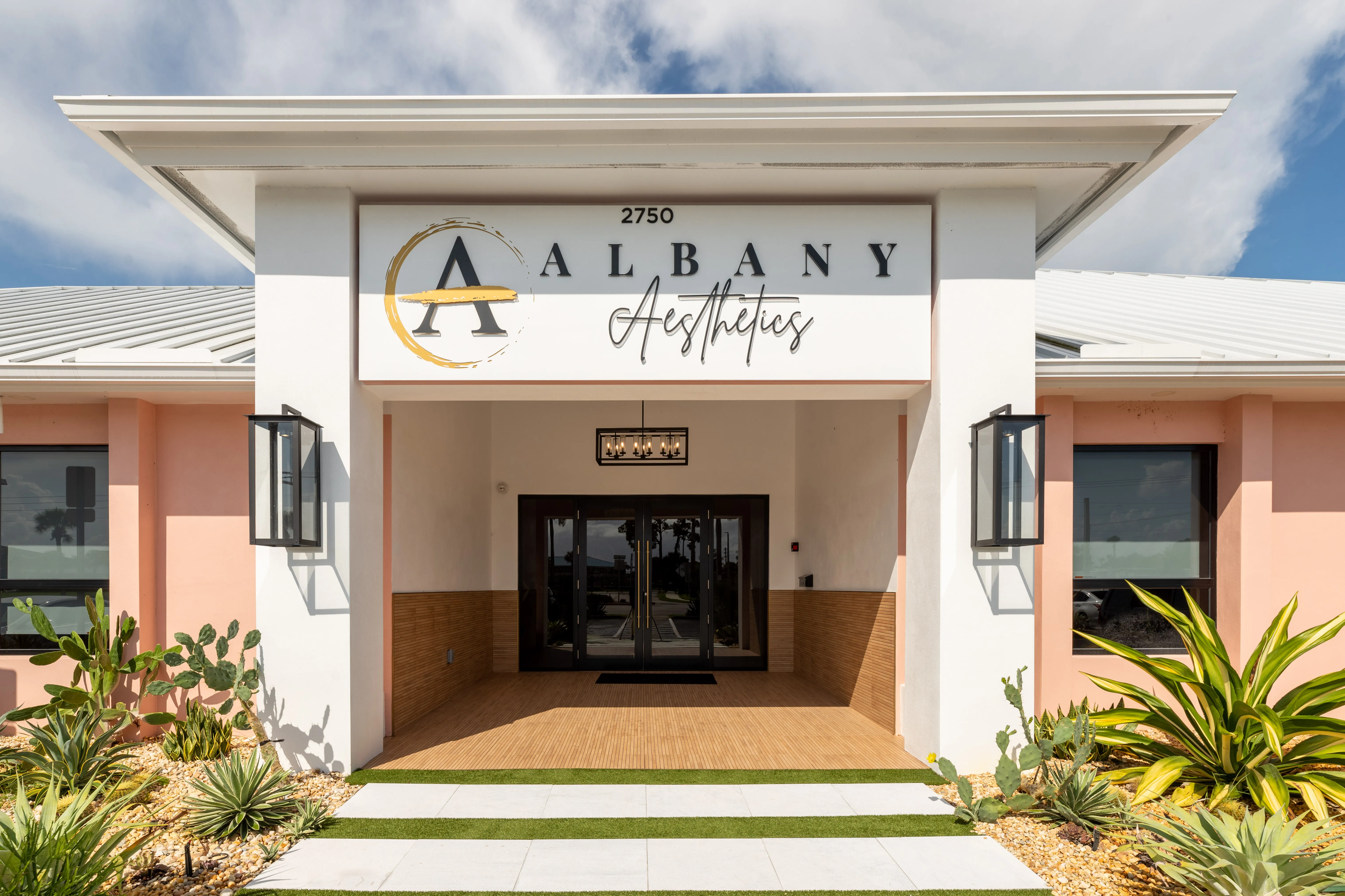 Clean, professional medical spa treatment room with neutral tones at Albany Aesthetics in Stuart