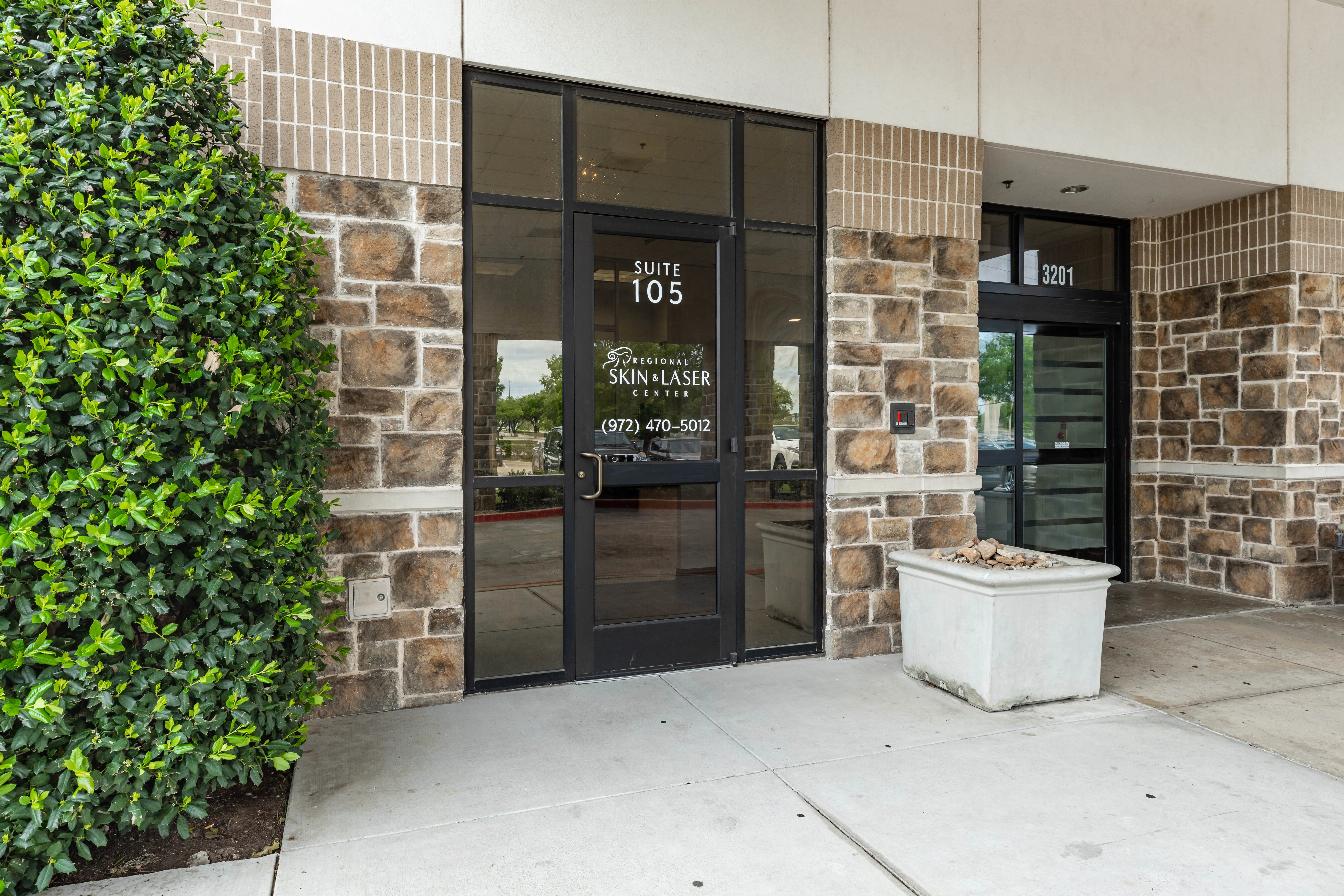 Clean, professional medical spa treatment room with neutral tones at Regional Plastic Surgery Center in Richardson
