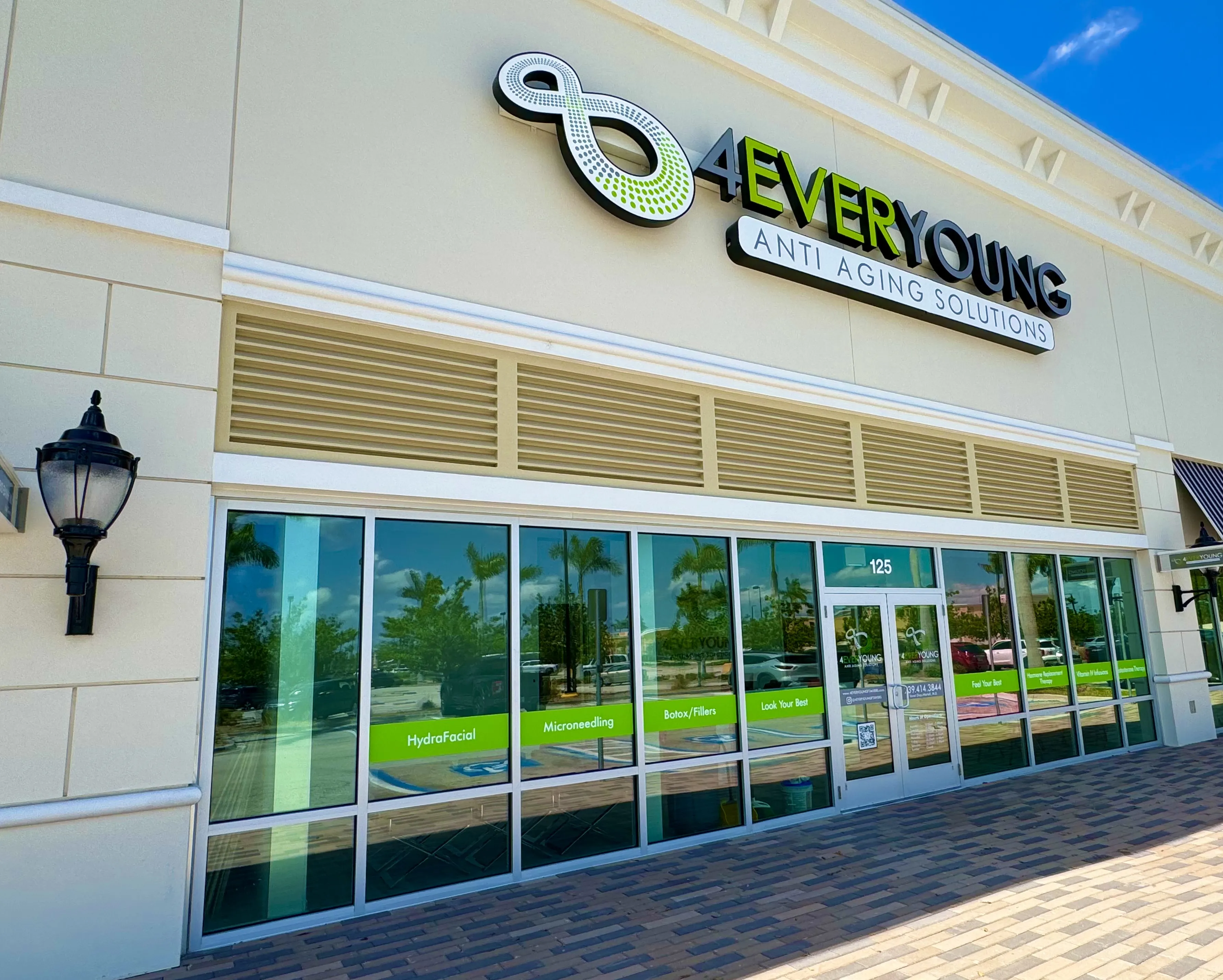 Clean, professional medical spa treatment room with neutral tones at 4Ever Young Fort Myers in Fort Myers