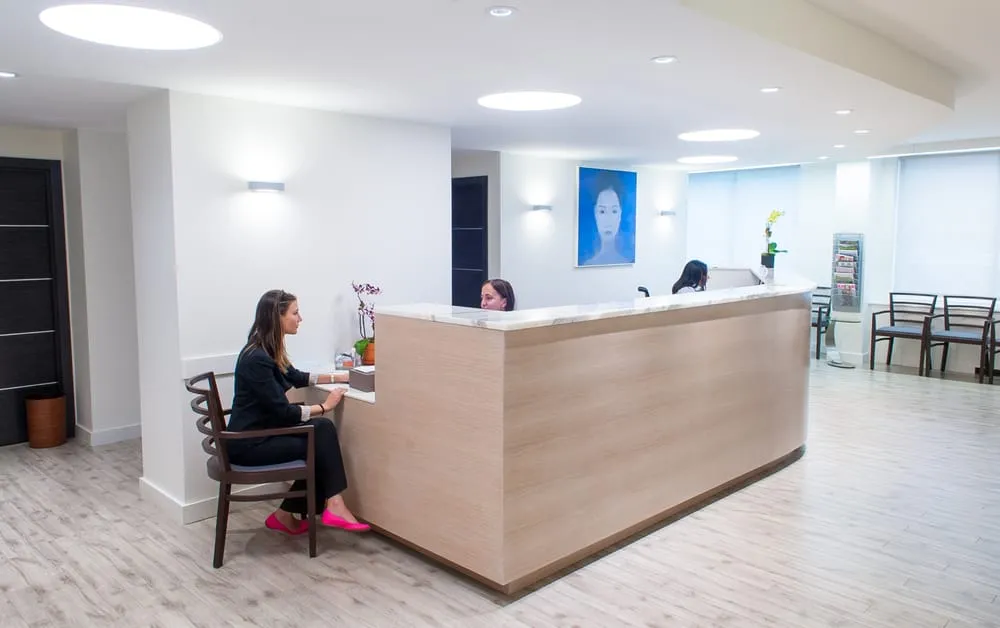 Clean, professional medical spa treatment room with neutral tones at Dr. Elizabeth Hale in New York