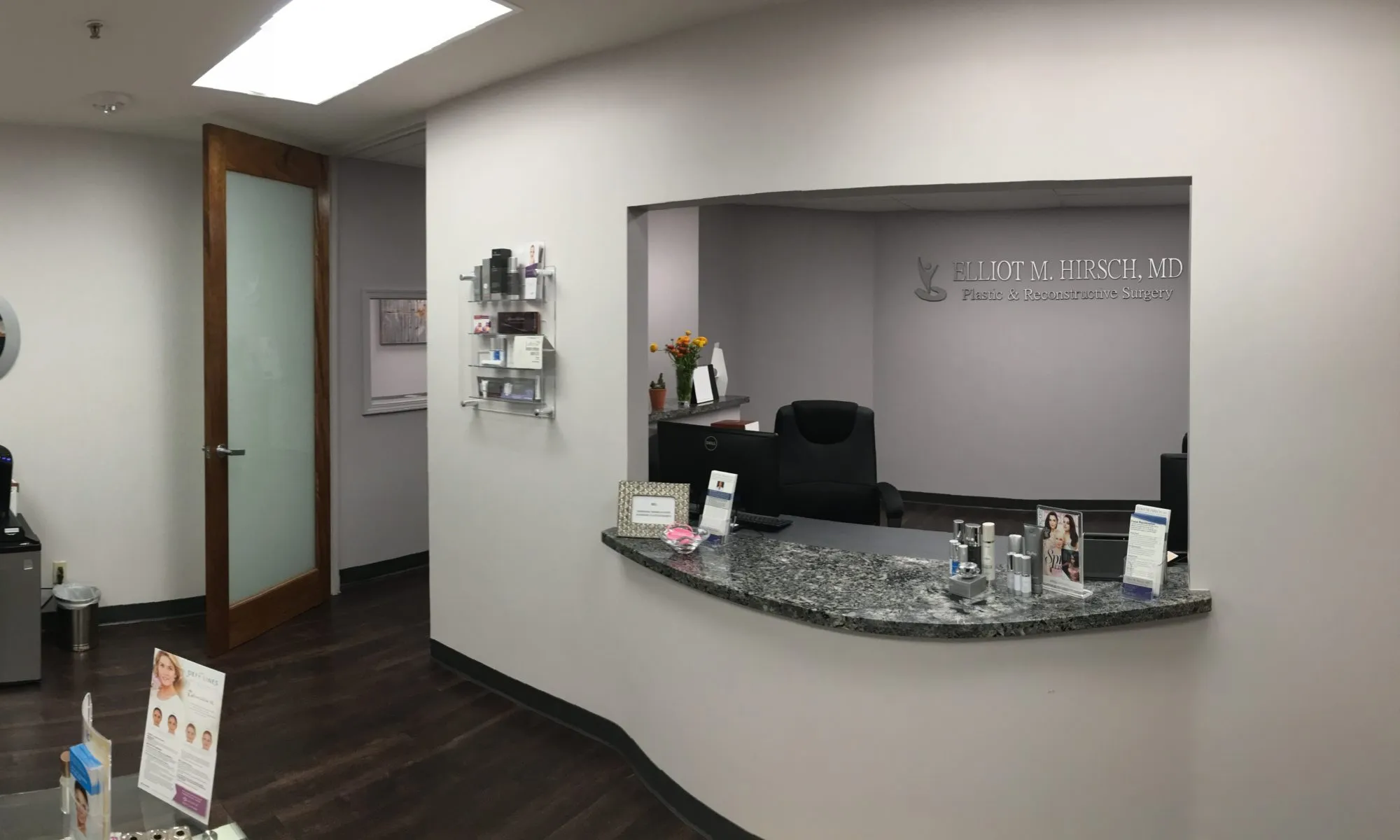 Clean, professional medical spa treatment room with neutral tones at Elliot Hirsch, M.D in Sherman Oaks
