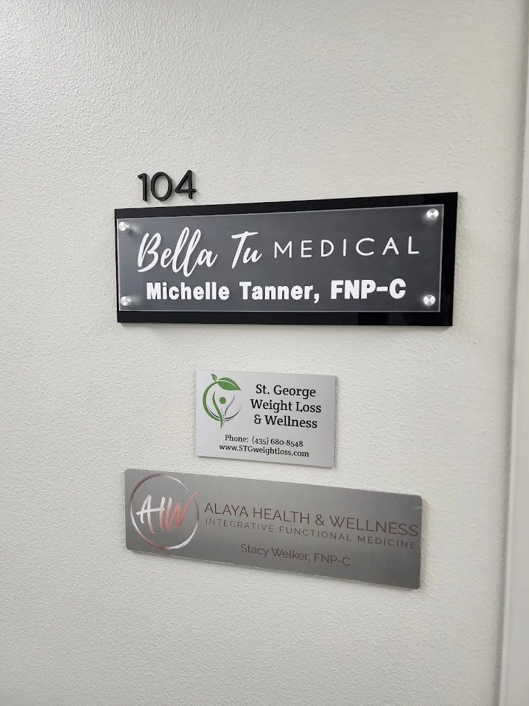 Clean, professional medical spa treatment room with neutral tones at Bella Tu Medical - St. George in St George