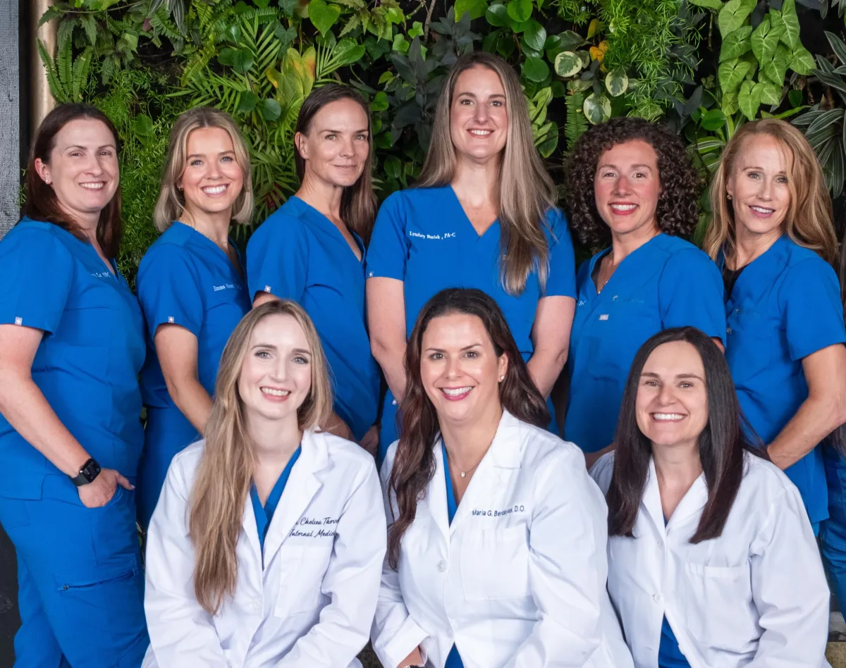 Clean, professional medical spa treatment room with neutral tones at Dr. Maria Berdayes in Kingwood