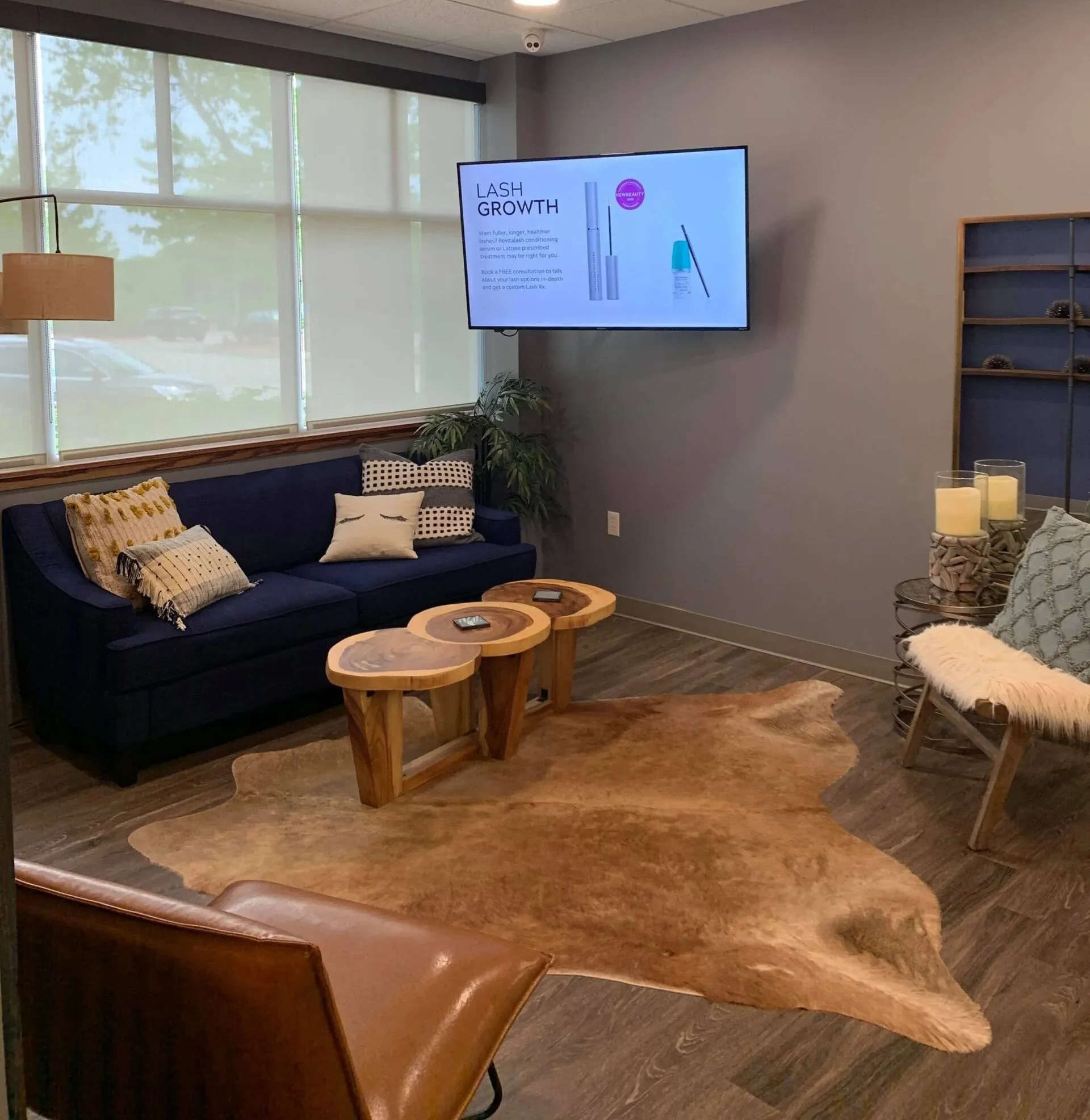 Clean, professional medical spa treatment room with neutral tones at Urban You - Knapp in Grand Rapids