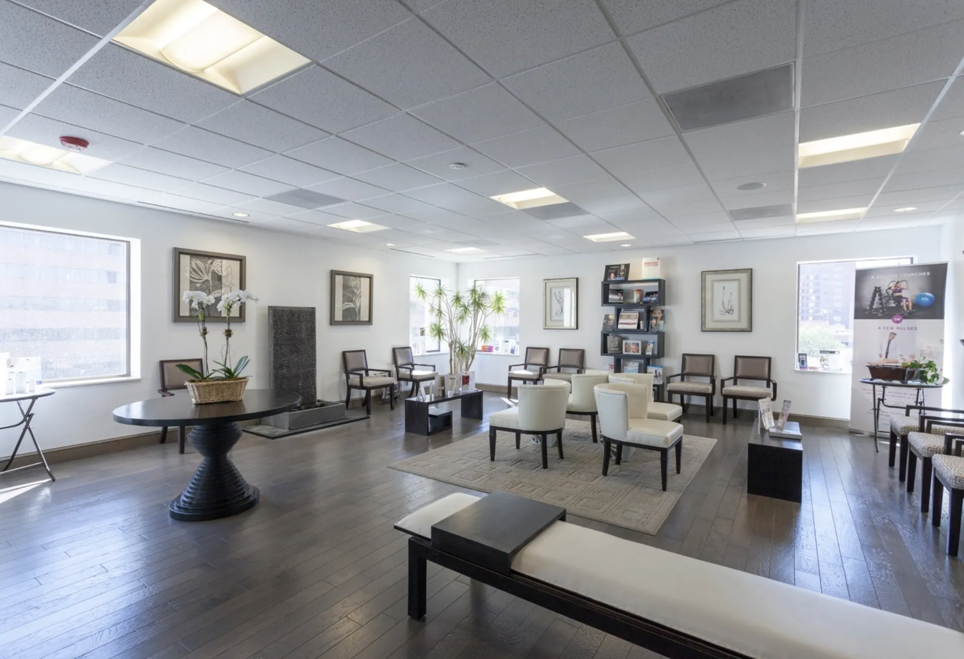 Clean, professional medical spa treatment room with neutral tones at Aesthetic Surgery & Dermatology in Denver