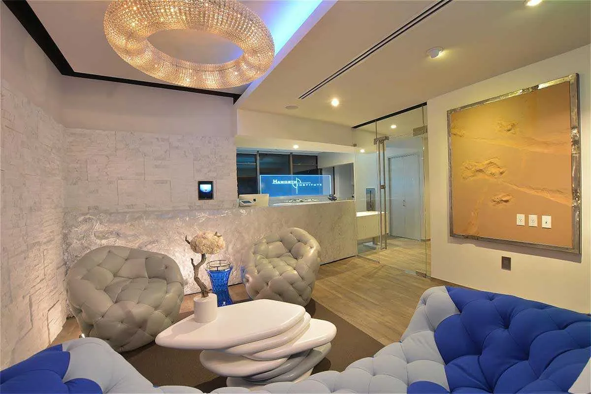 Clean, professional medical spa treatment room with neutral tones at The Haworth Institute in Beverly Hills