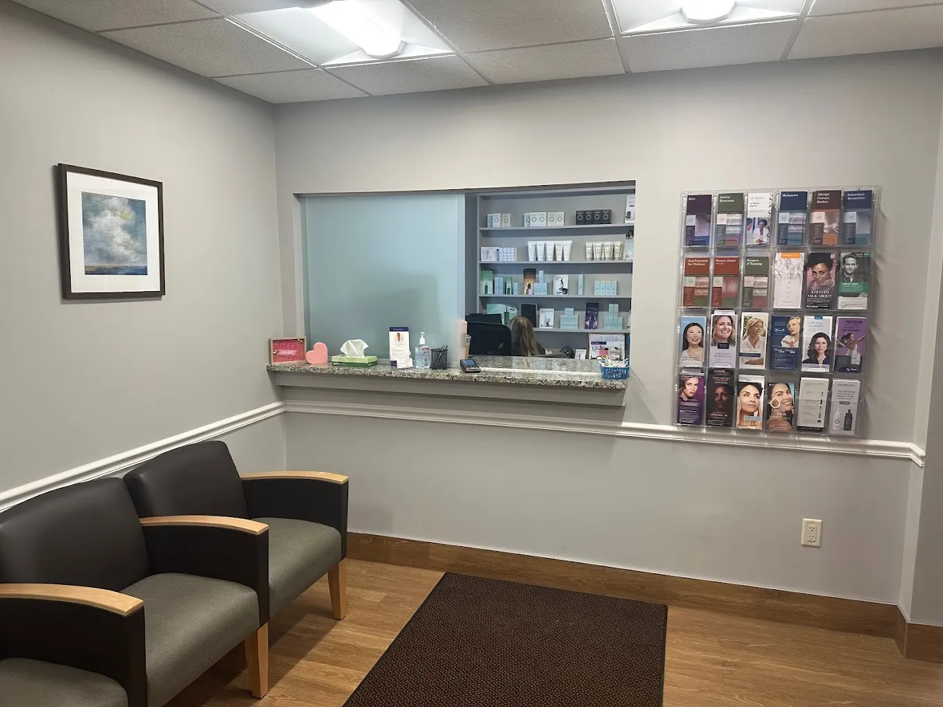 Clean, professional medical spa treatment room with neutral tones at Schweiger Derm-Syracuse in East Syracuse