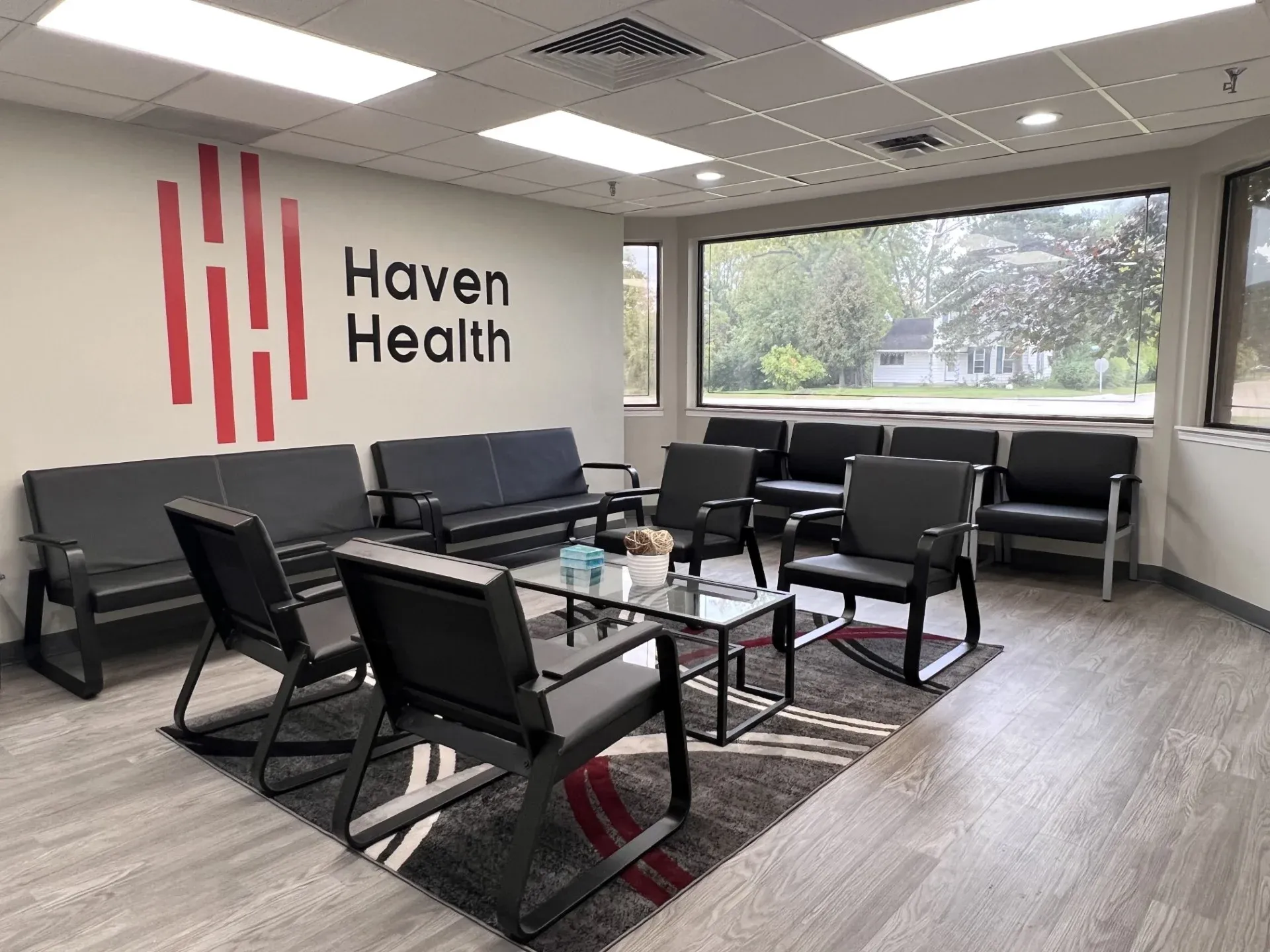 Clean, professional medical spa treatment room with neutral tones at Haven Health Care Medical Group in Woodhaven