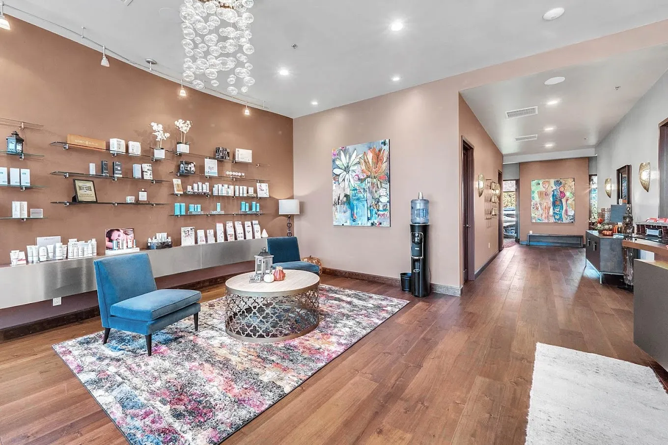 Clean, professional medical spa treatment room with neutral tones at Advanced Skin Care & Laser Center in Grand Junction