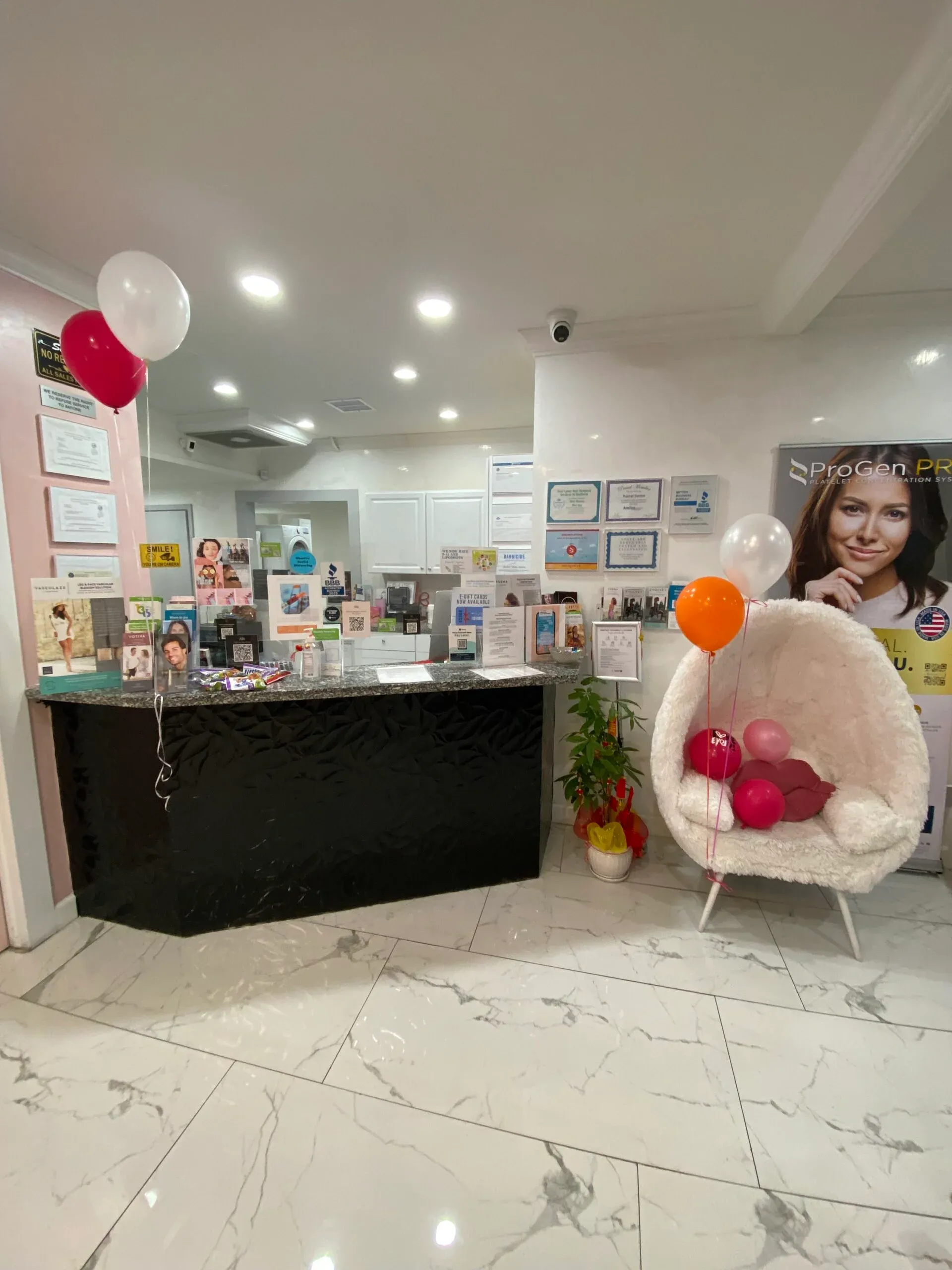 Clean, professional medical spa treatment room with neutral tones at Skin Heaven Aesthetics & Wellness in Anaheim