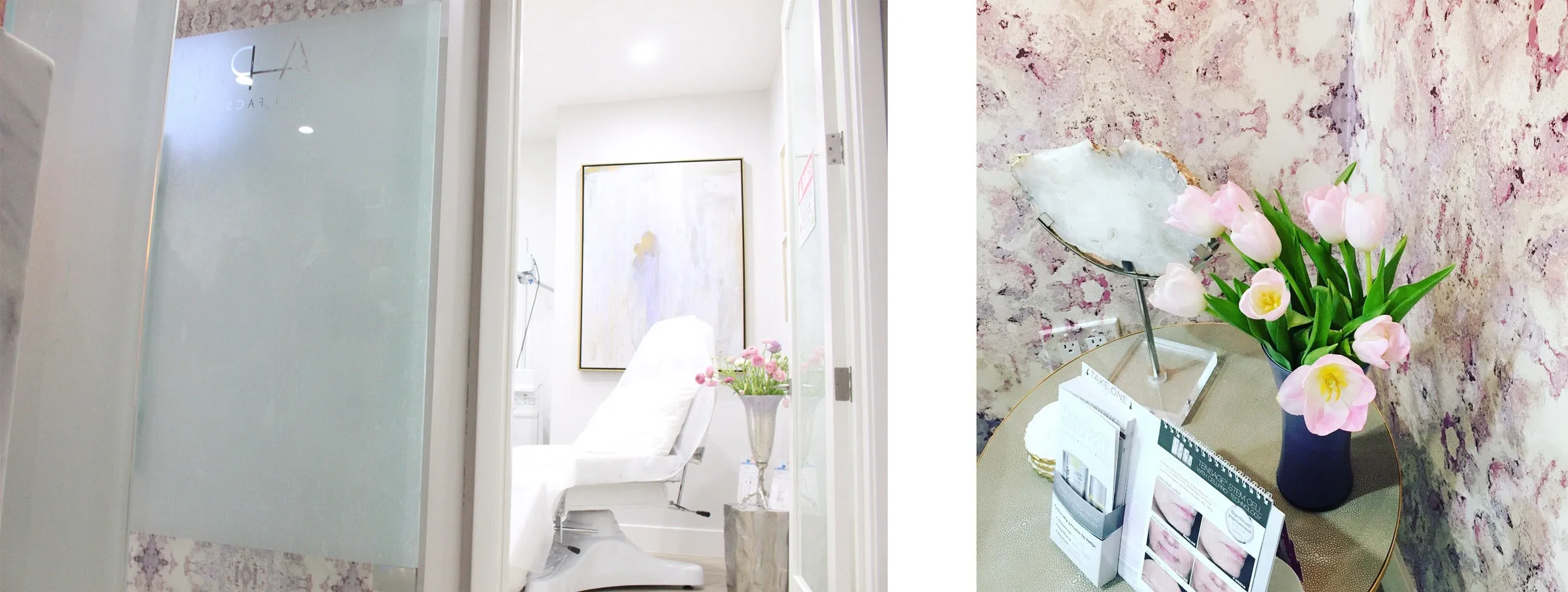 Clean, professional medical spa treatment room with neutral tones at Anita Patel, MD in Beverly Hills