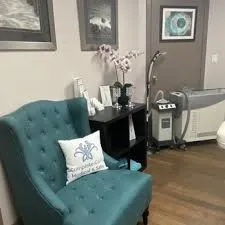 Clean, professional medical spa treatment room with neutral tones at Complete Care Medical Spa in Irvine