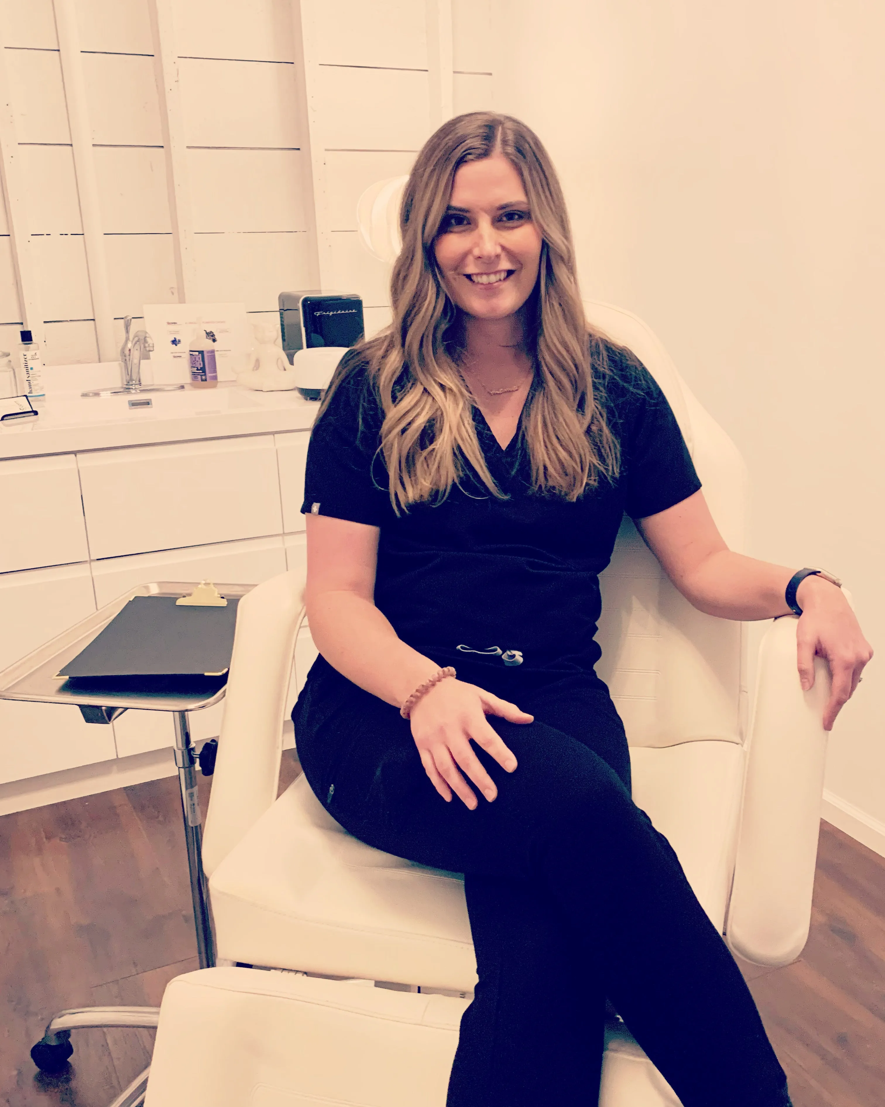 Clean, professional medical spa treatment room with neutral tones at NUGlow by Meg in New Ulm