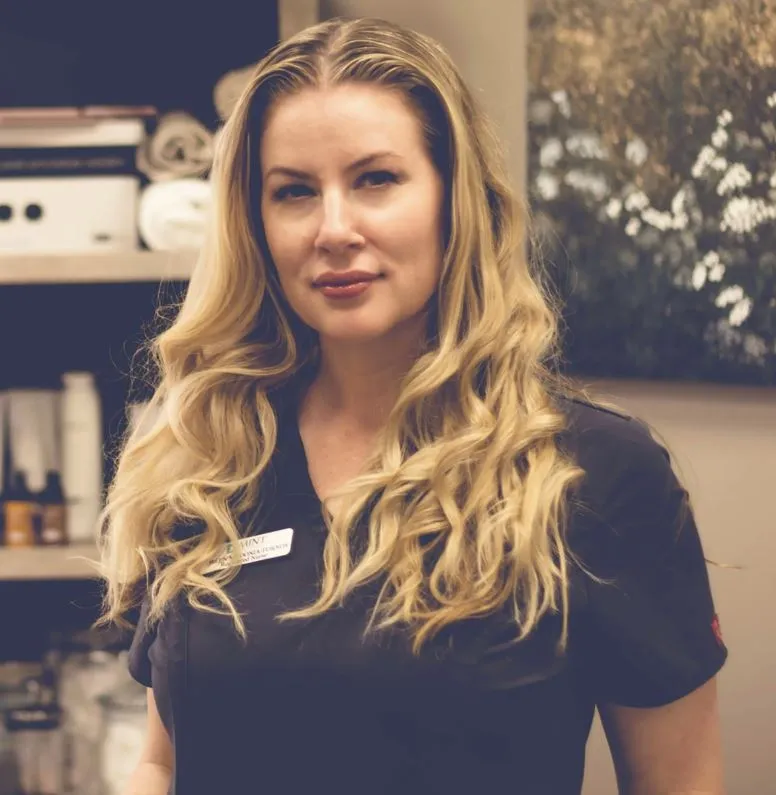 Clean, professional medical spa treatment room with neutral tones at Mint Med Spa in Fort Mill