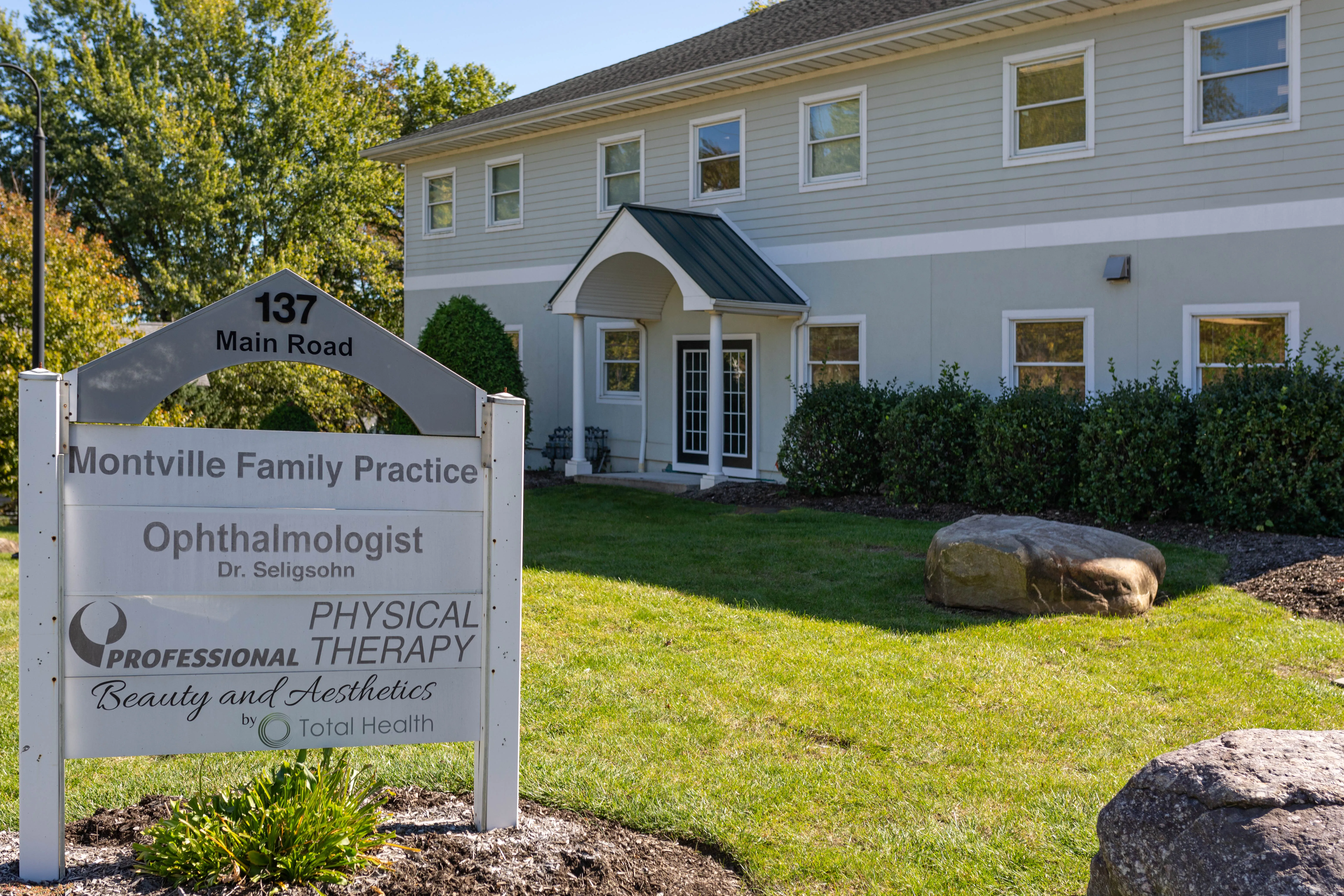 Clean, professional medical spa treatment room with neutral tones at Total Health in Montville