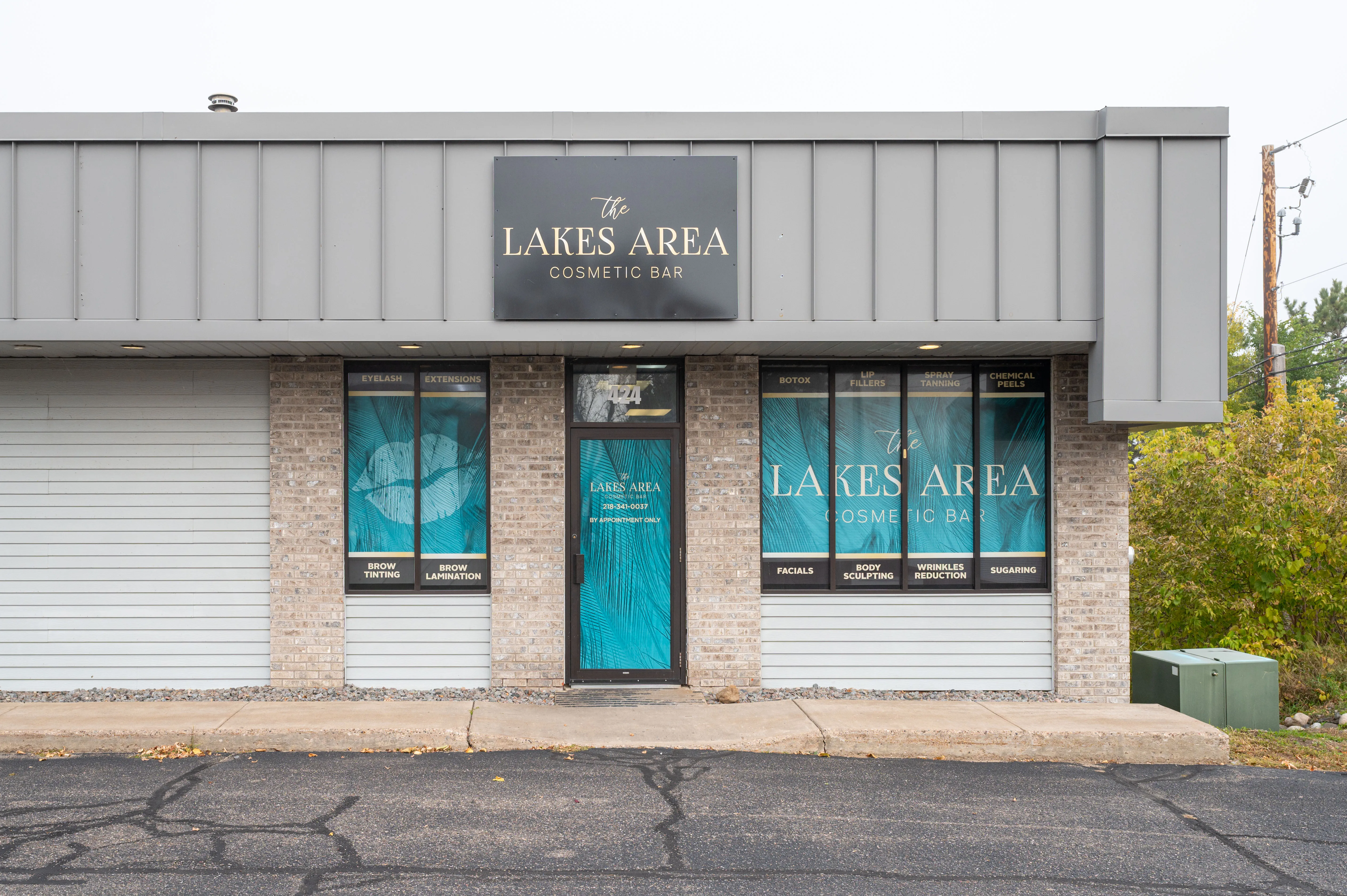 Clean, professional medical spa treatment room with neutral tones at Lakes Area Cosmetic Bar in Brainerd