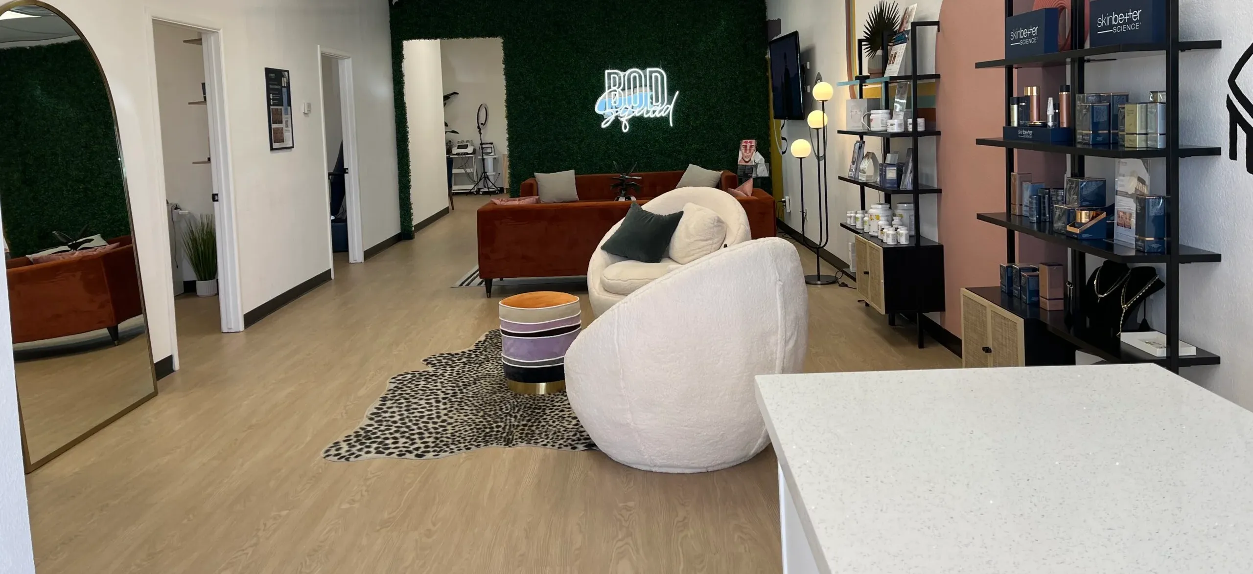 Clean, professional medical spa treatment room with neutral tones at Beauty Culture in Gilbert