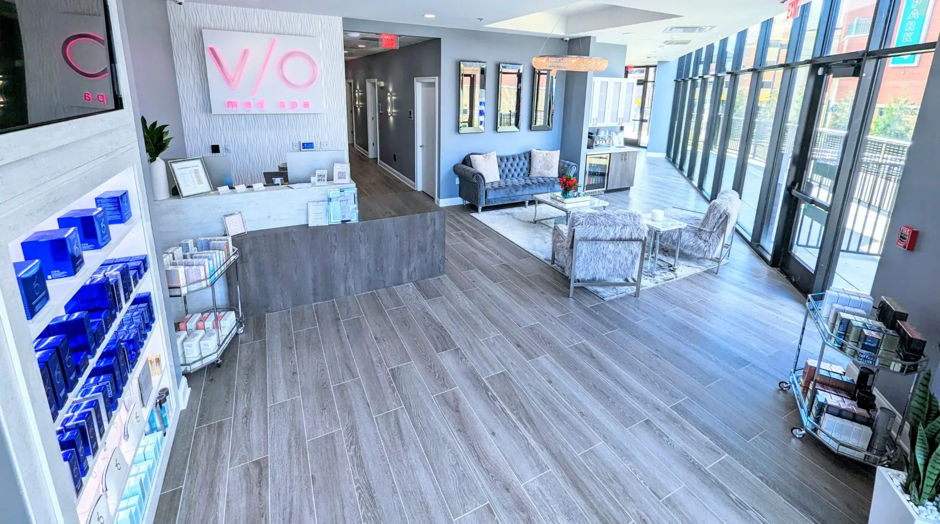 Clean, professional medical spa treatment room with neutral tones at VIO Med Spa - Annapolis in Annapolis