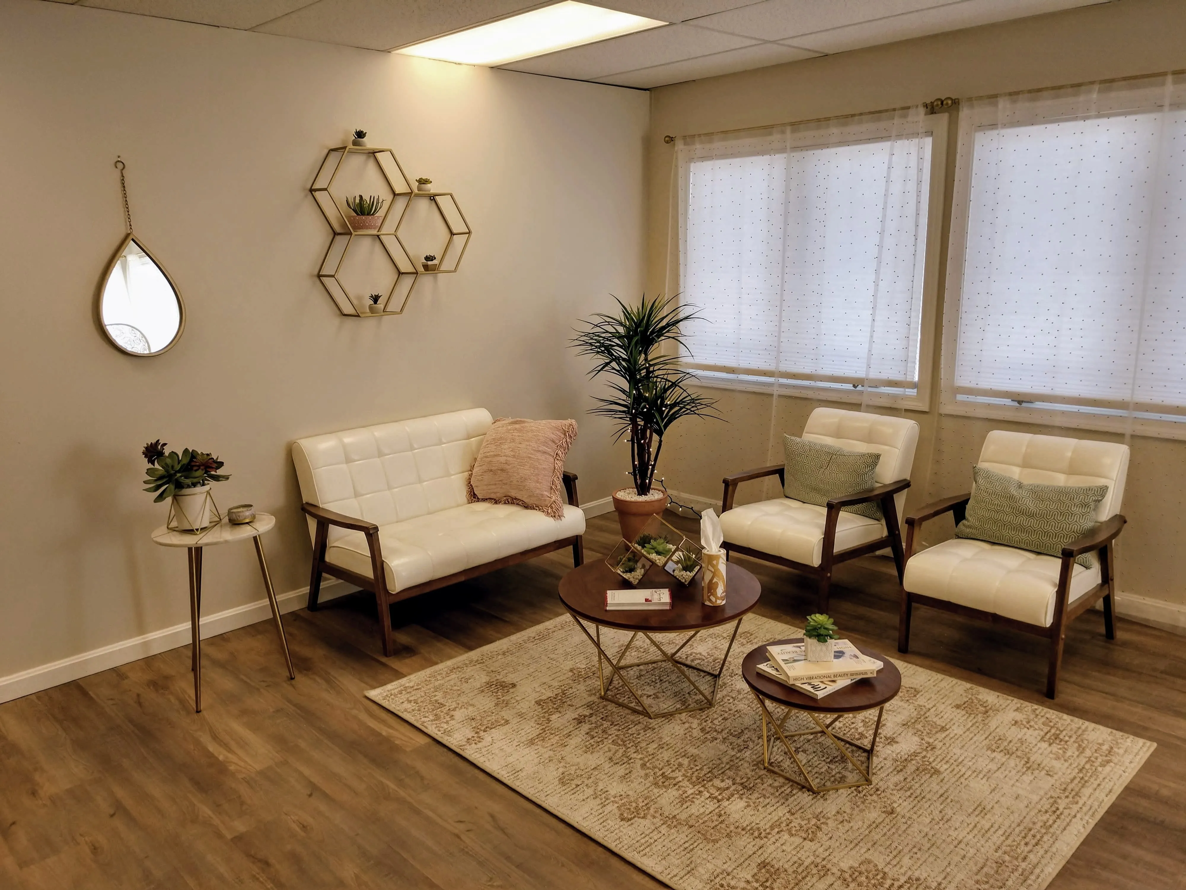 Clean, professional medical spa treatment room with neutral tones at Rich Skin Medical Aesthetics in Salem