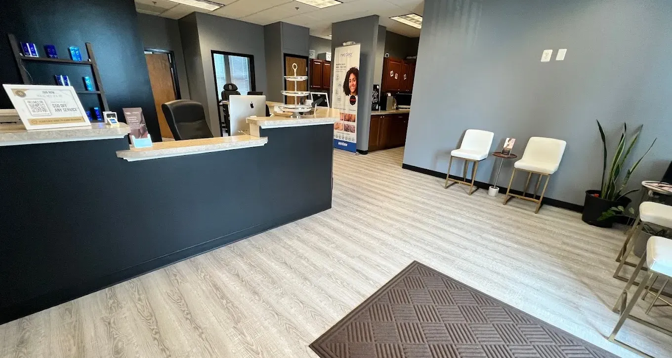 Clean, professional medical spa treatment room with neutral tones at Bolus Medspa in Elkridge