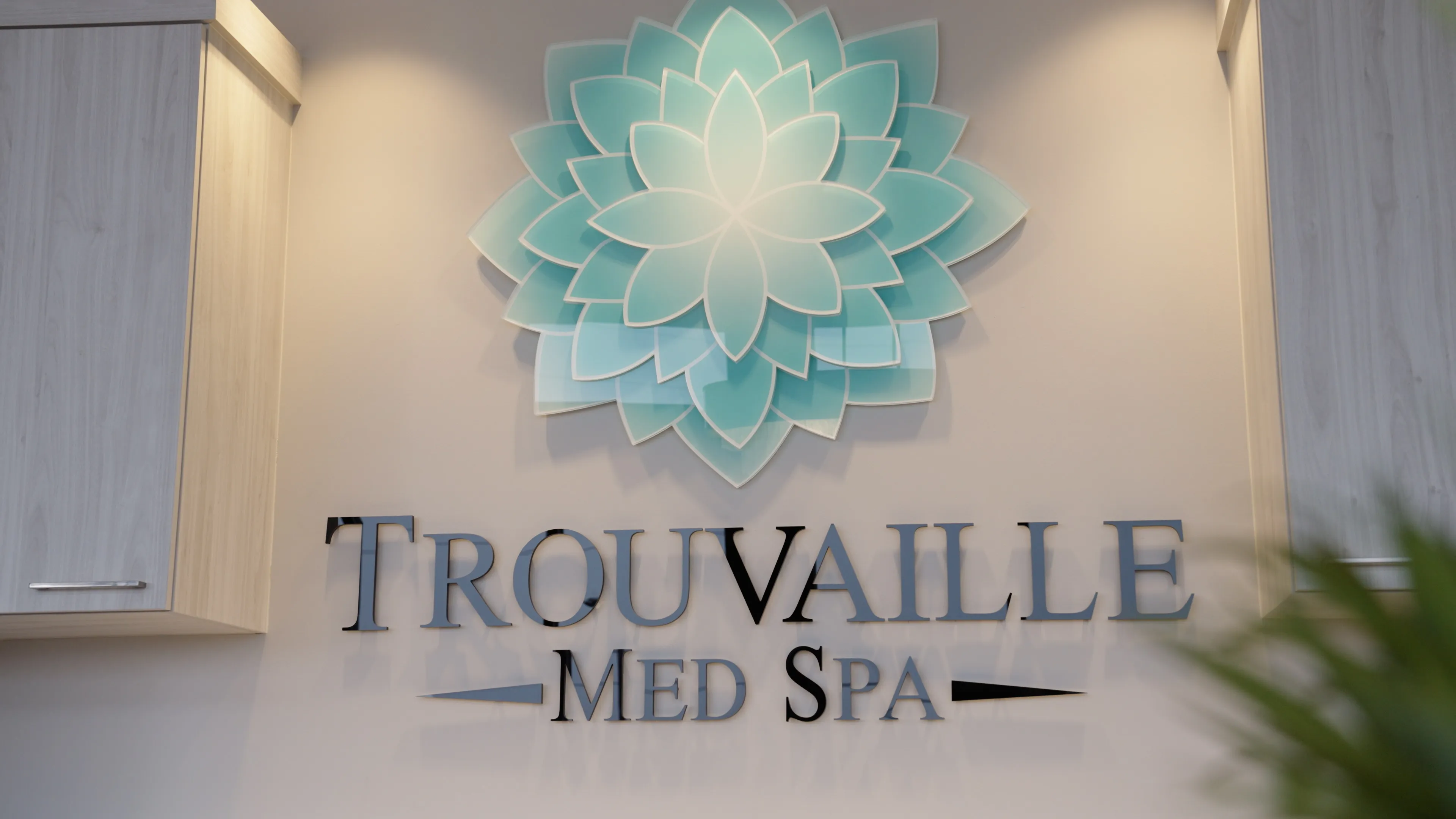 Clean, professional medical spa treatment room with neutral tones at Trouvaille Med Spa in Tinley Park