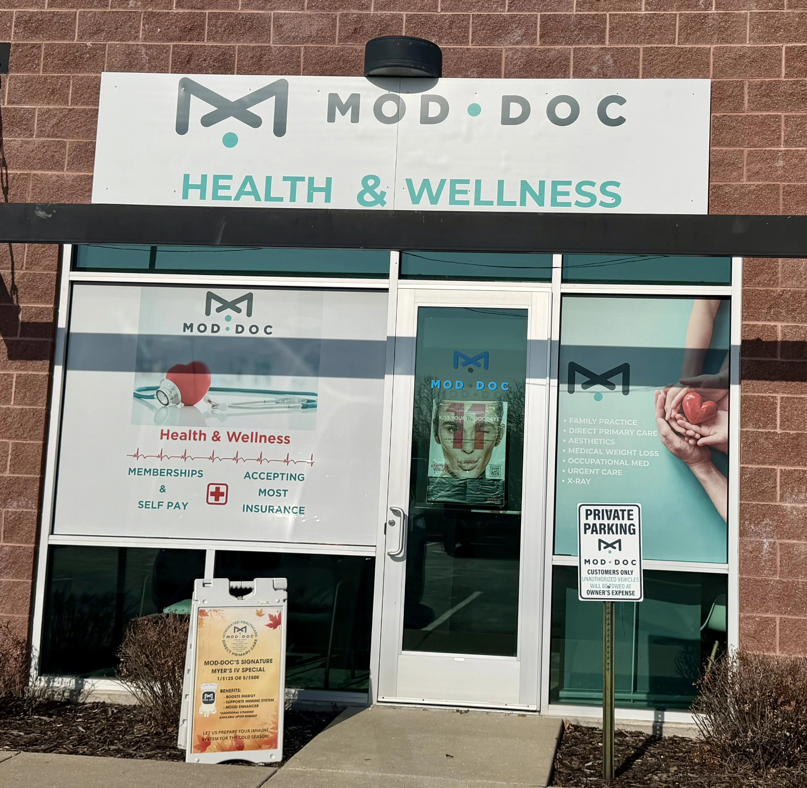 Clean, professional medical spa treatment room with neutral tones at ModDoc in Kaysville