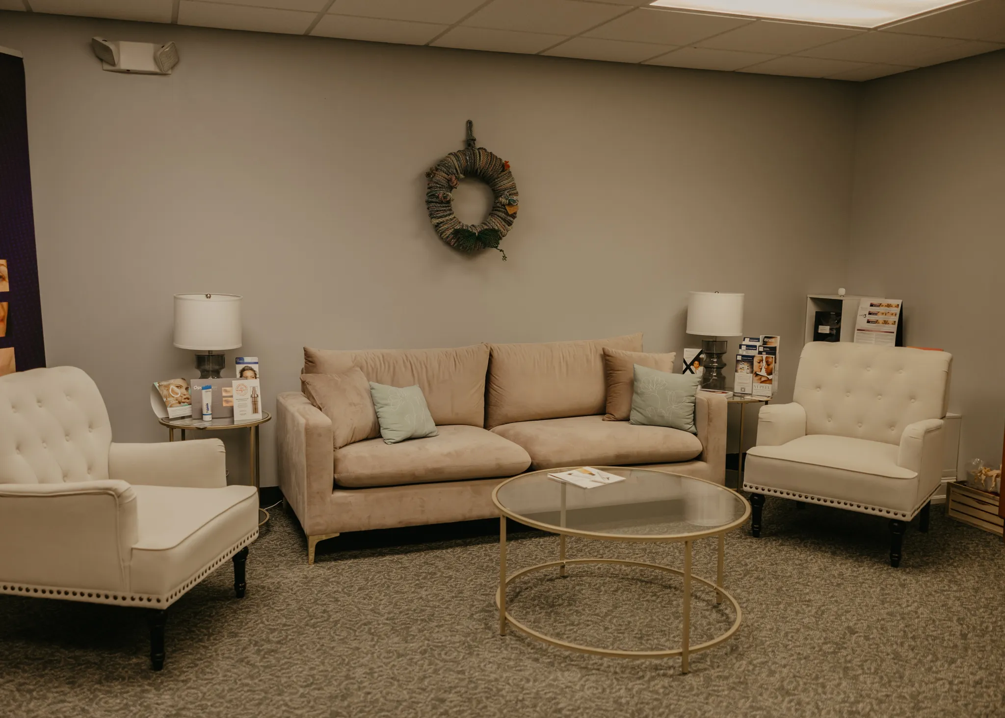 Clean, professional medical spa treatment room with neutral tones at Brunswick Medical Aesthetics, LLC in Brunswick