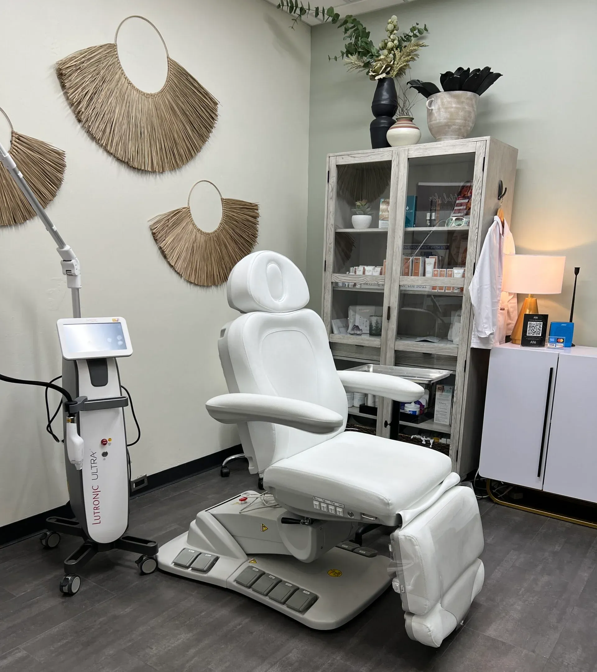 Clean, professional medical spa treatment room with neutral tones at Desert Derma Medspa in Peoria