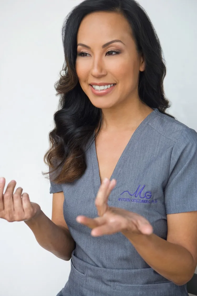 Clean, professional medical spa treatment room with neutral tones at Goldberg Plastic Surgery in BEVERLY HILLS