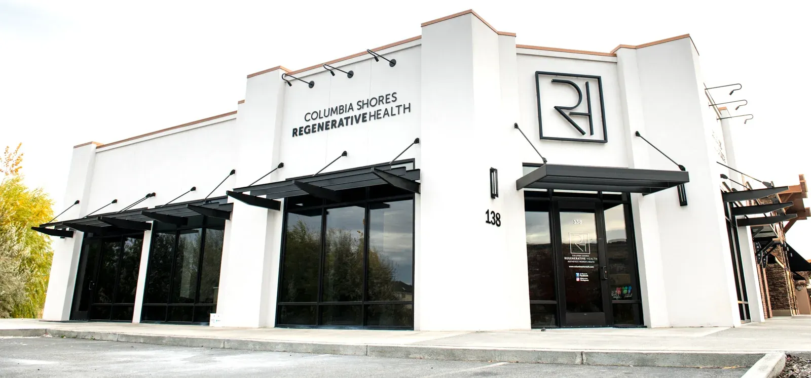 Clean, professional medical spa treatment room with neutral tones at Columbia Shores Regenerative Health in Richland