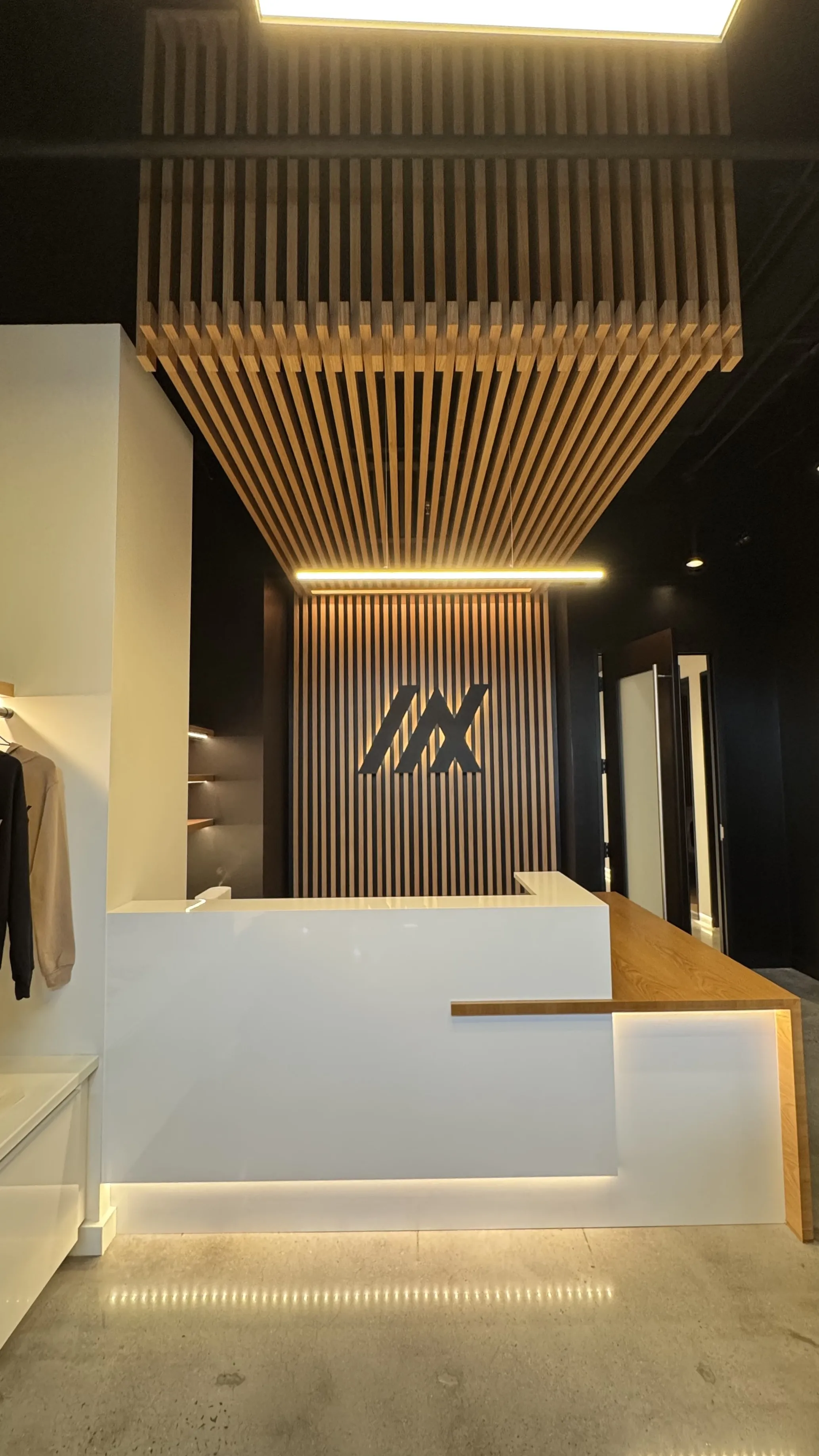 Clean, professional medical spa treatment room with neutral tones at Icon Aesthetix in Virginia Beach