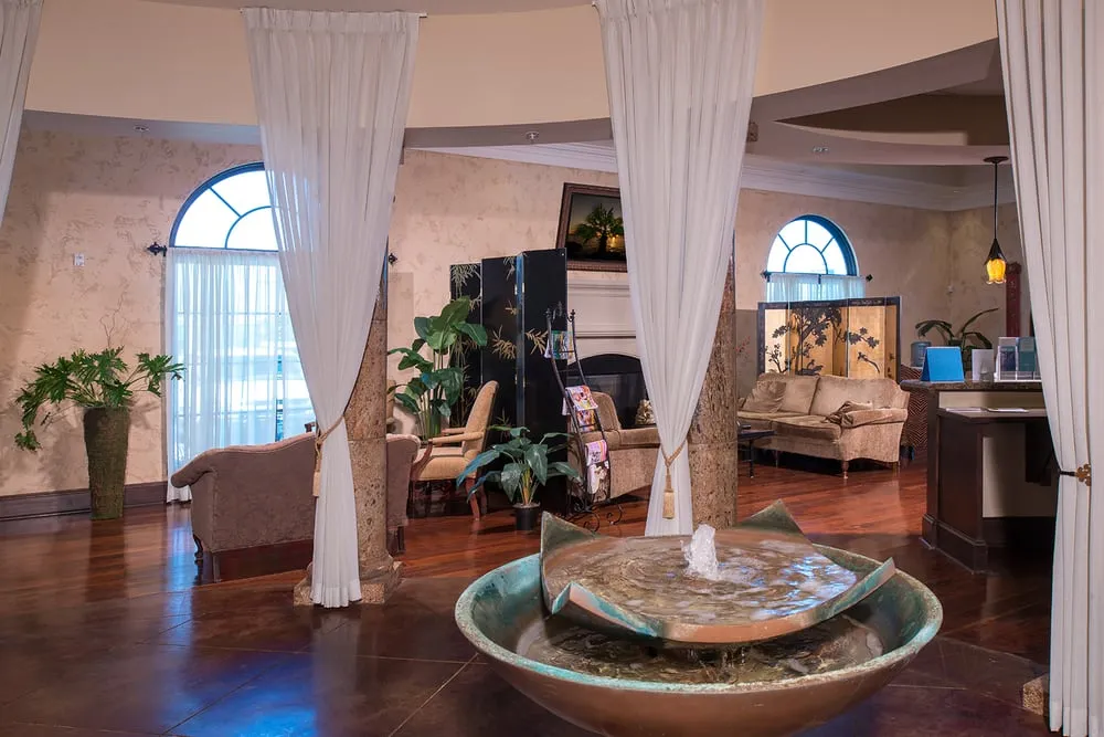 Clean, professional medical spa treatment room with neutral tones at Jade MediSpa at The Wall Center in Shreveport